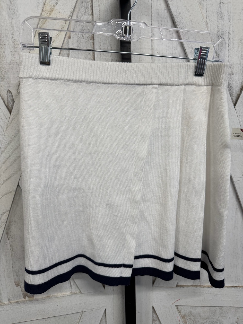 Freshman 1996 Knit Skater Skirt with Navy Stripe